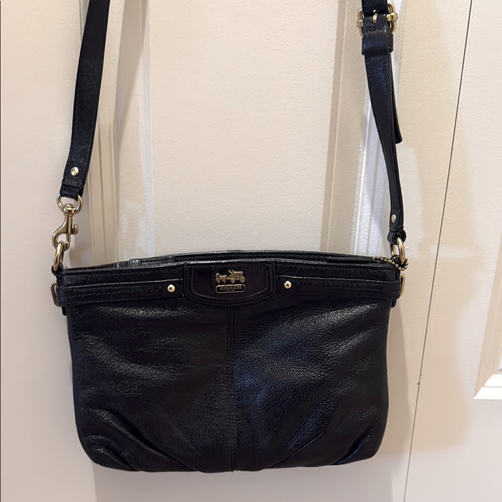 Coach Black Leather Crossbody Bag